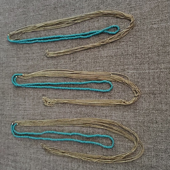 Triple Bead + Chain Necklace - Picture 3 of 8